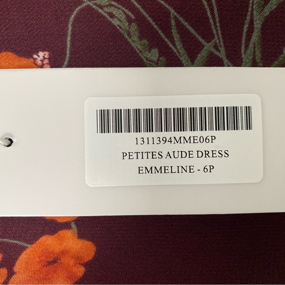 NWT Reformation Petites Aude Dress Emmeline (Size 6P) - Picture 8 of 10